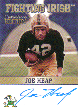 Autographed Football Cards Joe Heap Autographed Football Card