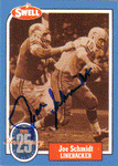 Autographed Football Cards Joe Schmidt Autographed Football Card