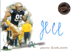 Autographed Football Cards John Carlson Autographed Rookie Football Card