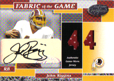 Autographed Football Cards John Riggins Autographed GU Football Card
