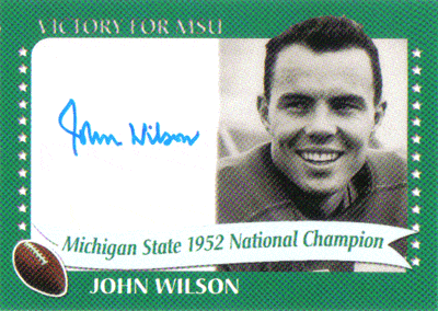 Autographed Football Cards John Wilson Autographed Football Card