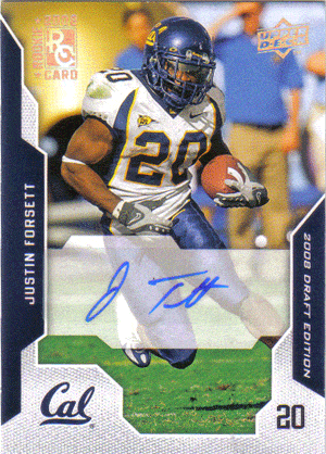 Autographed Football Cards Justin Forsett Autographed Football Card