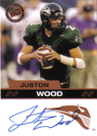 Autographed Football Cards Juston Wood Autographed Rookie Football Card