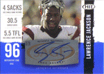 Autographed Football Cards Lawrence Jackson Autographed Rookie Football Card