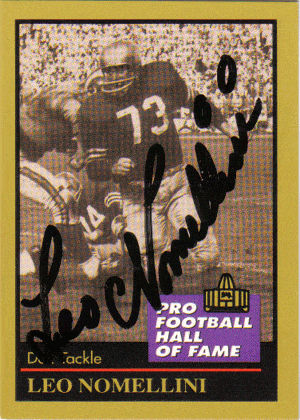 Autographed Football Cards Leo Nomellini Autographed Football Card