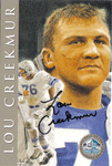 Autographed Football Cards Lou Creekmur Autographed Hall of Fame Card