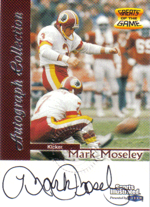 Autographed Football Cards Mark Moseley Autographed Football Card