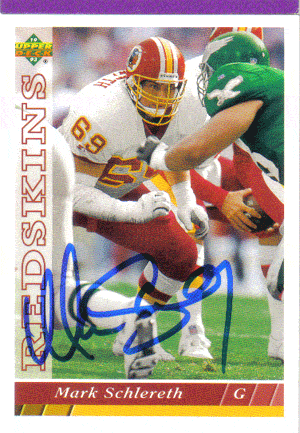 Autographed Football Cards Mark Schlereth Autographed Football Card