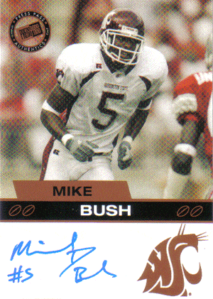 Autographed Football Cards Mike Bush Autographed Rookie Football Card