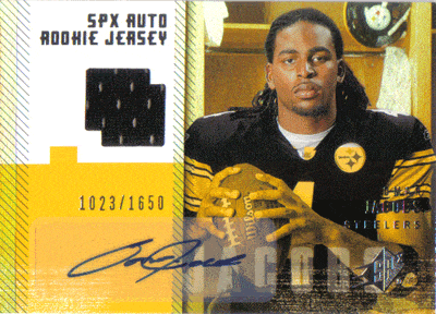 Autographed Football Cards Omar Jacobs Autographed Rookie Football Card