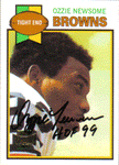 Autographed Football Cards Ozzie Newsome Autographed Football Card