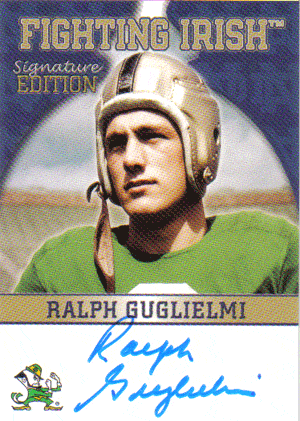 Autographed Football Cards Ralph Guglielmi Autographed Football Card