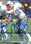 Autographed Football Cards Ray Childress Autographed Football Card