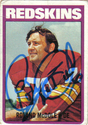 Autographed Football Cards Ron McDole Autographed Football Card