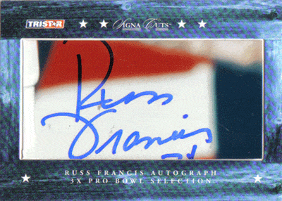 Autographed Football Cards Russ Francis Autographed Football Card
