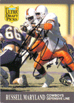 Autographed Football Cards Russell Maryland Autographed Rookie Football Card