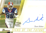 Autographed Football Cards Sam Aiken Autographed Rookie Football Card