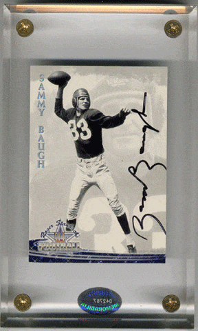 Autographed Football Cards Sammy Baugh Autographed 1994 Ted Williams Card
