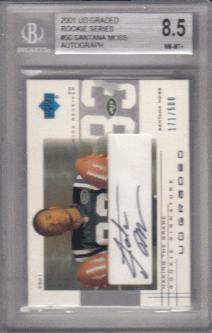 Santana Moss Autographed Rookie Football Card FootballCollectible.com Santana Moss Autographed Rookie Football Card FootballCollectible.com