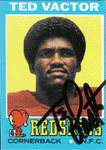 Autographed Football Cards Ted Vactor Autographed Rookie Football Card