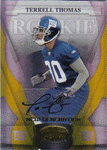 Autographed Football Cards Terrell Thomas Autographed Rookie Football Card