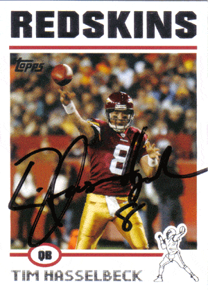 Autographed Football Cards Tim Hasselbeck Autographed Football Card