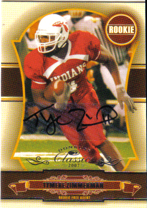 Tymere Zimmerman Autographed Football Card –