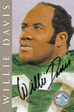 Autographed Football Cards Willie Davis Autographed Hall of Fame Football Card