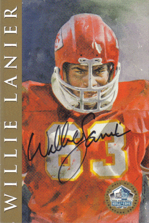 Autographed Football Cards Willie Lanier Autographed Football Card