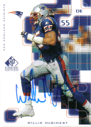 Autographed Football Cards Willie McGinest Autographed Football Card