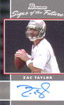 Autographed Football Cards Zac Taylor Autographed Football Card