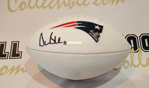 Autographed Footballs Drew Bledsoe Autographed New England Patriots Football