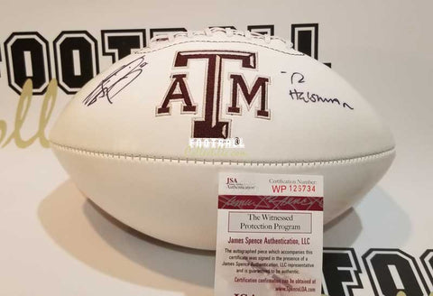 Autographed Footballs Johnny Manziel Autographed Texas A&M Aggies Logo Football
