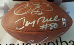 Autographed Footballs Kings of NFL, Dan Marino, Jerry Rice, Emmitt Smith Autographed Football