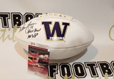 Autographed Footballs Warren Moon Autographed Washington Huskies White Panel Football