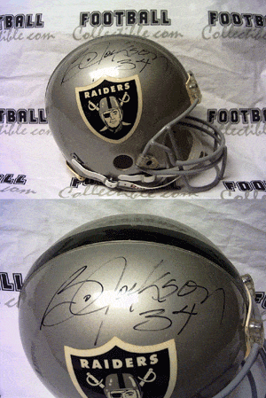 Autographed Full Size Helmets Bo Jackson Autographed Full Size Proline Helmet