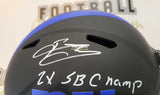 Autographed Full Size Helmets Brandon Jacobs Autographed New York Giants Eclipse Helmet