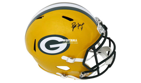 Autographed Full Size Helmets Brett Favre Autographed Green Bay Packers Helmet