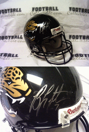 Autographed Full Size Helmets Byron Leftwich Autographed Full Size Proline Helmet