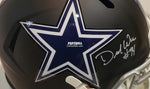 Autographed Full Size Helmets Demarcus Ware Autographed Black Dallas Cowboys Helmet