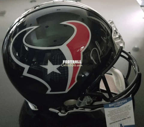 Autographed Full Size Helmets Deshaun Watson Autographed Houston Texans Helmet
