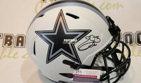 Autographed Full Size Helmets Emmitt Smith Autographed Lunar Eclipse Dallas Cowboys Helmet