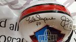 Autographed Full Size Helmets Gale Sayers & Jim Kelly Autographed Hall of Fame Helmet
