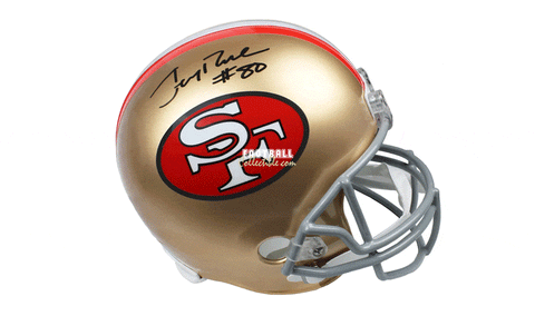 Autographed Full Size Helmets Jerry Rice Autographed San Francisco 49ers Throwback Helmet