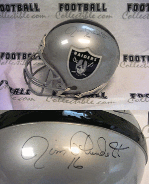 Autographed Full Size Helmets Jim Plunkett Autographed Full Size Proline Helmet