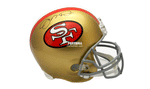 Autographed Full Size Helmets Joe Montana Autographed San Francisco 49ers Throwback Helmet