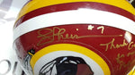 Autographed Full Size Helmets Joe Theismann Autographed Full Size Onfield Washington Redskins Curled Feather Helmet
