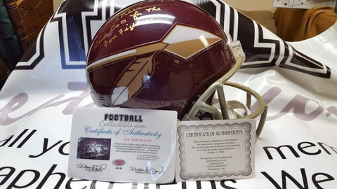 Autographed Full Size Helmets Joe Theismann Autographed Onfield Washington Redskins Throwback Arrow Helmet
