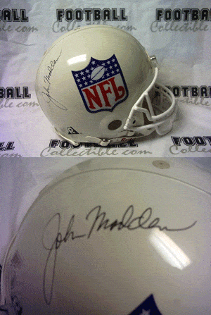 Autographed Full Size Helmets John Madden Autographed Full Size Proline Helmet