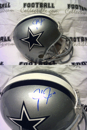Autographed Full Size Helmets Julius Jones Autographed Full Size Helmet